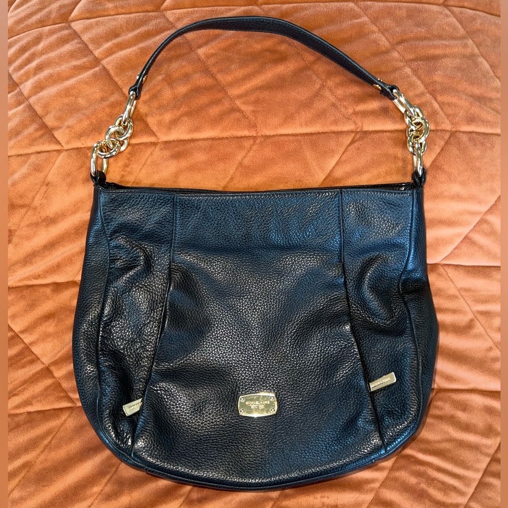 Michael Kors Black Leather Shoulder Bag